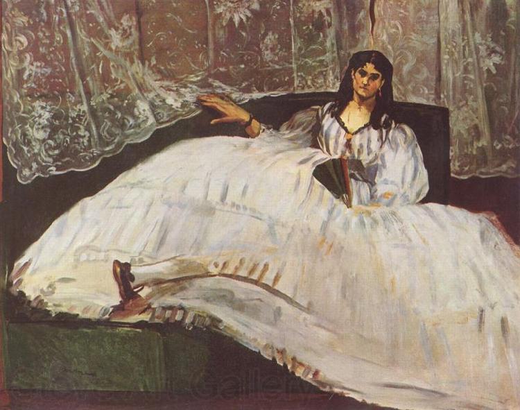 Edouard Manet Dame mit Facher Spain oil painting art